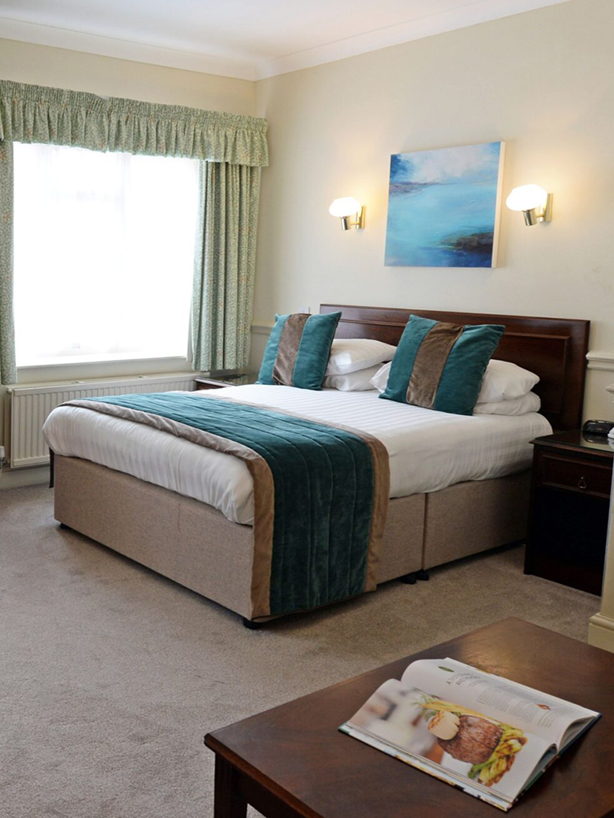 Comfortable hotel bedroom at Lamphey Court